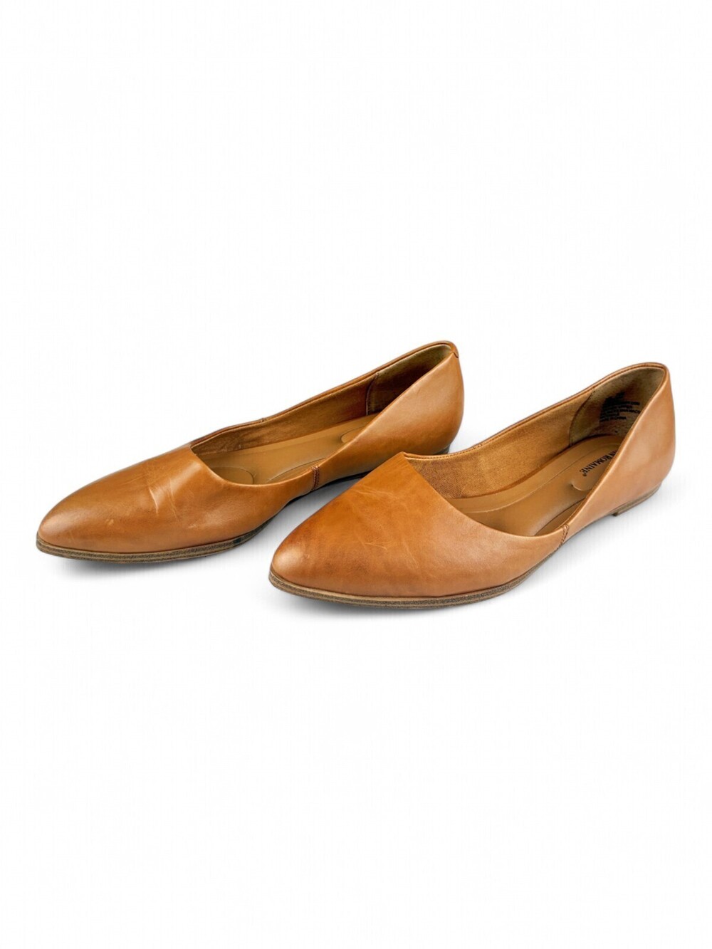 John Romaine Leather Pointed-Toe Flats Loafers Size 7.5